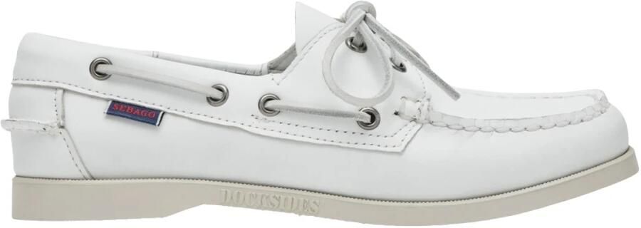 Sebago Witte Bootschoenen Dockside