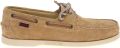 Sebago Docksides Portland bootschoen heren suède boat shoe antislip zool - Beige