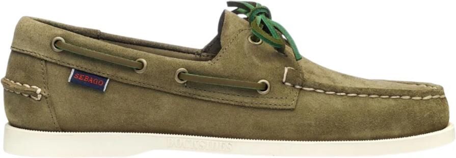 Sebago Heren Dockside Portland Flesh Out Green Military Kaki - Foto 6