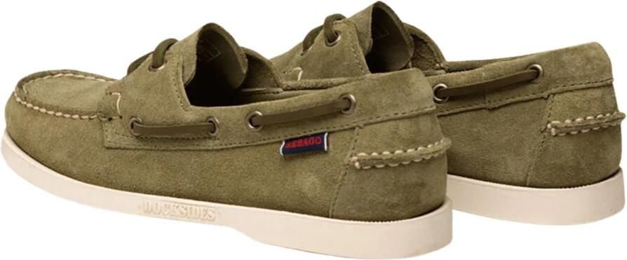 Sebago Heren Dockside Portland Flesh Out Green Military Kaki - Foto 5