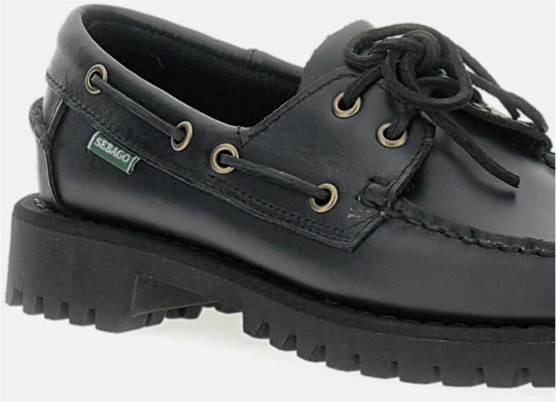 Sebago Zwarte Waxy Loafer Damesschoenen - Foto 4