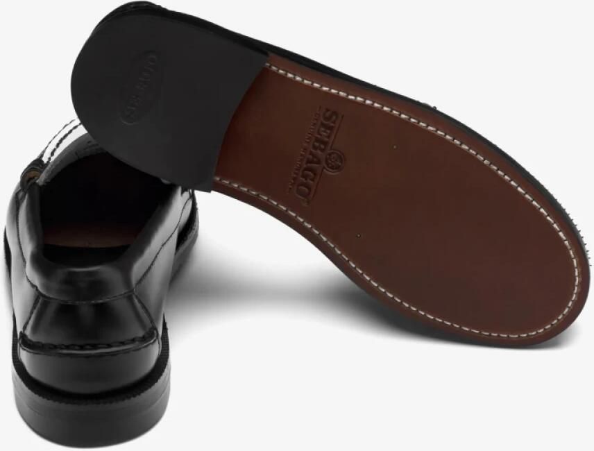 Sebago Met de hand gemaakt leren mocassin klassieke stijl Black Heren - Foto 5