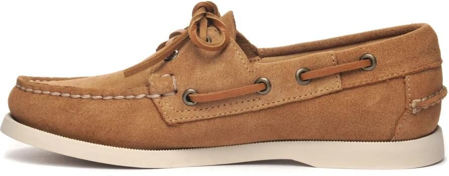 Sebago Suède Mocassin met Rubberen Zool