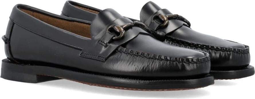 Sebago Zwarte Gesloten Loafer Klassieke Elegantie