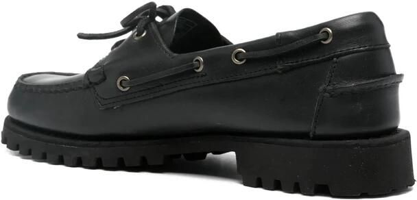 Sebago Zwarte Veterschoenen met Lug-zool