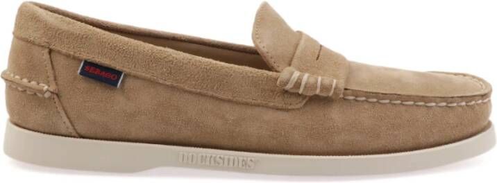 Sebago Schoenen Beige Dan boat flesh out loafers beige