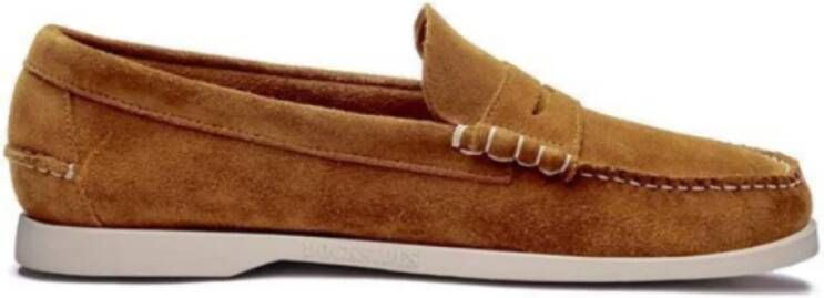 Sebago Stijlvolle Cognac Loafers voor Mannen Brown Heren