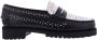 Sebago Studs Loafer Zwart Wit Dames Schoenen - Thumbnail 1