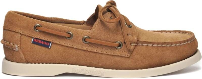 Sebago Suède Mocassin met Rubberen Zool