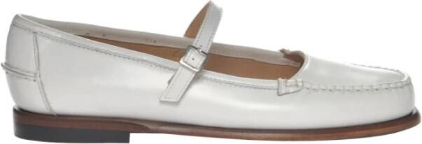Sebago Witte leren ballerina schoenen