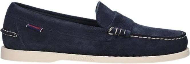 Sebago Schoenen Blauw Dan boat flesh out loafers blauw