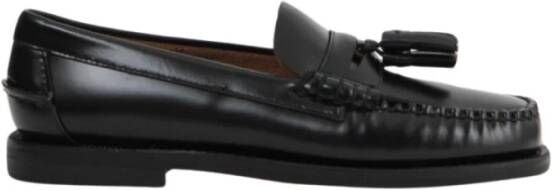 Sebago Zwarte Leren Mocassins Black Heren