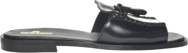 Sebago Zwarte Slide Sandalen voor Vrouwen