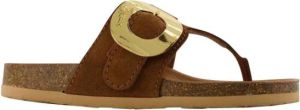 See by Chloé Bruin leren Fussbett Mules Bruin Dames