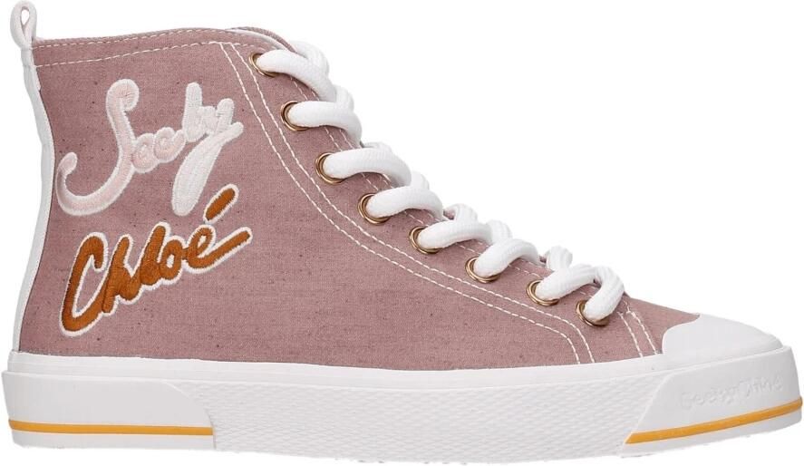 See by Chloé Lace up ankle boots with logo Roze Dames - Foto 2