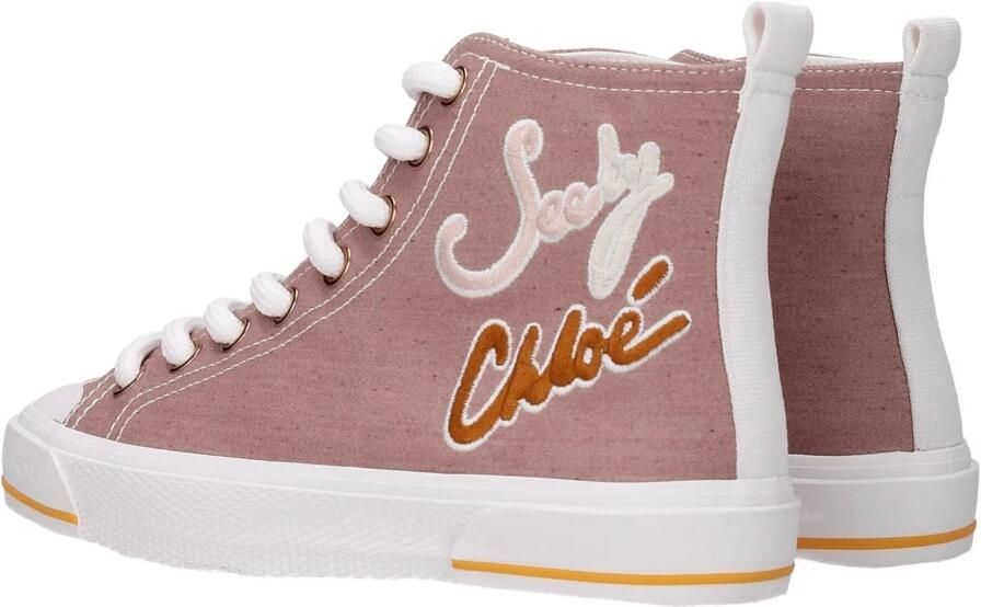 See by Chloé Lace up ankle boots with logo Roze Dames