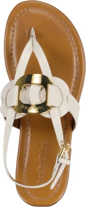 See by Chloé Flat Sandals Wit Dames