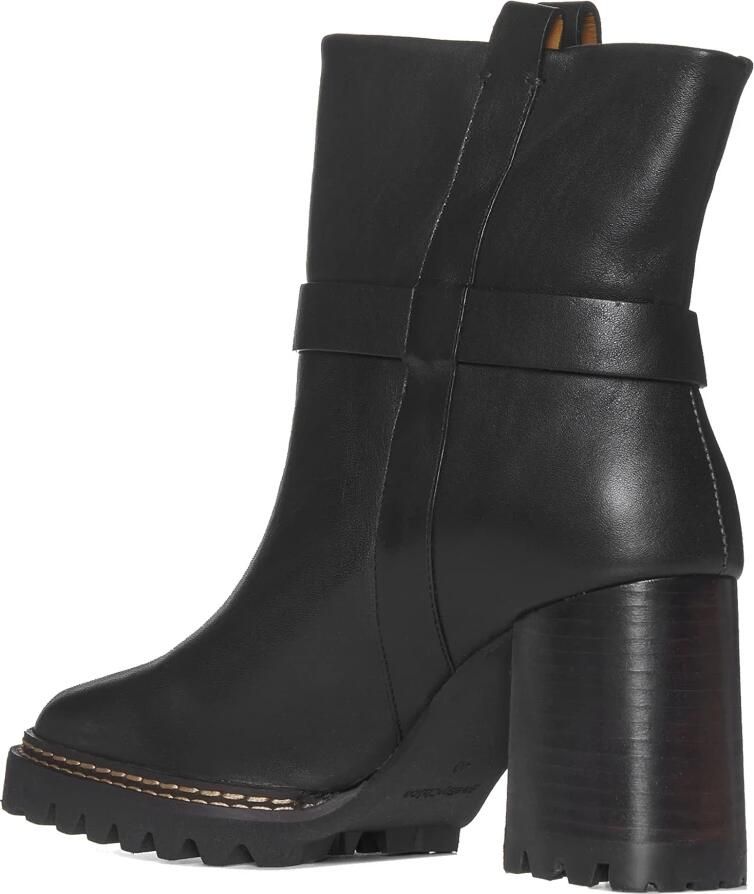 See by Chloé Hana Leren Laarzen met Metalen Hardware - Foto 2