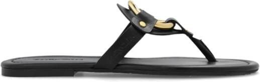 See by Chloé Hana leren slides Black Dames