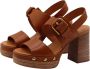 See by Chloé Bruine Klomp Sandalen met Verstelbare Band Bruin Dames - Thumbnail 12