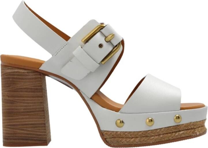 See by Chloé Hoge hiel sandalen Beige Dames