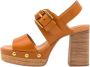 See by Chloé Bruine Klomp Sandalen met Verstelbare Band Bruin Dames - Thumbnail 2