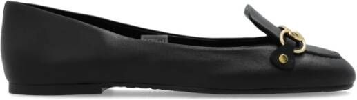 See by Chloé Leren Ballet Flats Jane Black Dames