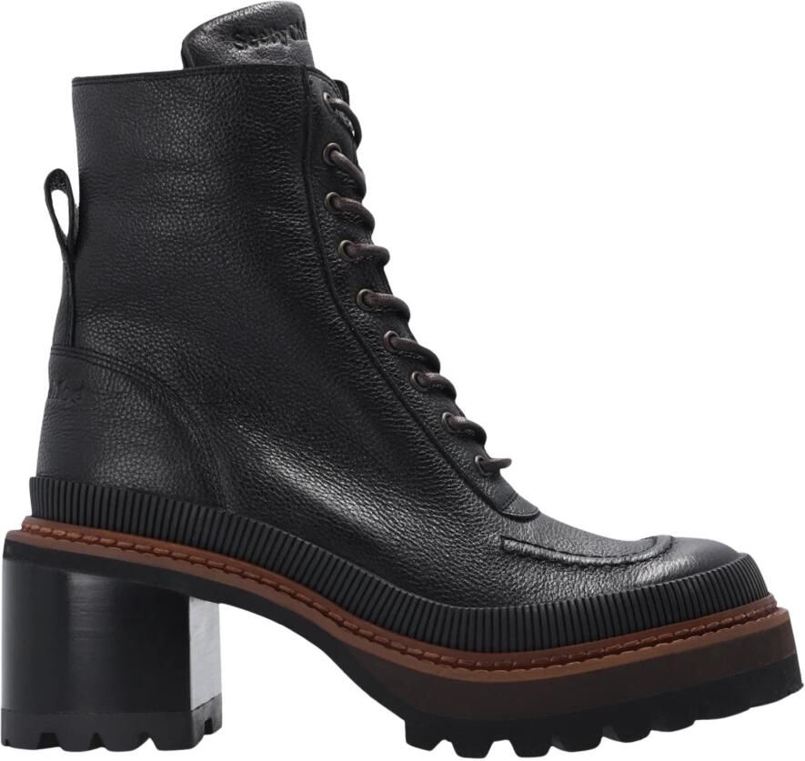 See by Chloé Mahalia Leren Veterschoenen