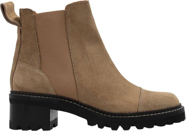 See by Chloé Mallory suede Chelsea boots Beige Dames