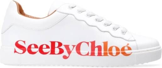 See by Chloé ‘Essie’ sneakers met logo Wit Dames