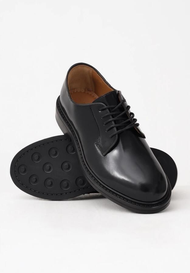 Selected Homme Zwarte leren veterschoenen Black Heren - Foto 2