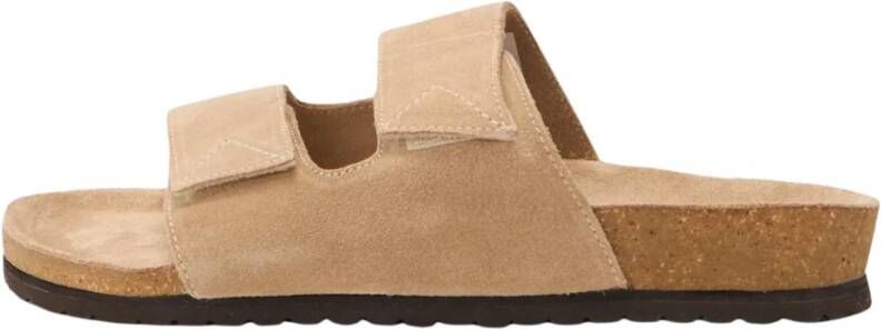 Selected Homme Suède Sandaal in Beige