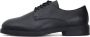 Selected Homme Zwarte platte schoenen handgemaakt lederen derby - Thumbnail 1
