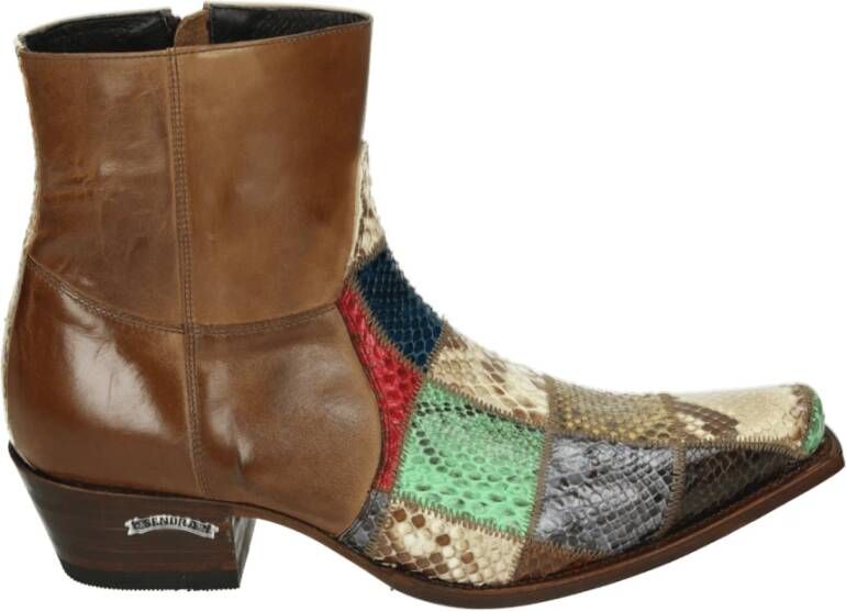 Sendra Bruine leren herenlaarzen