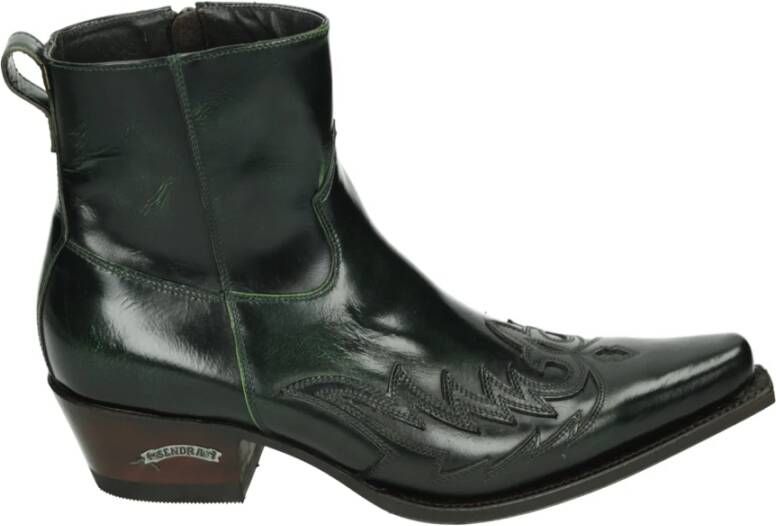 Sendra Groene leren herenlaarzen