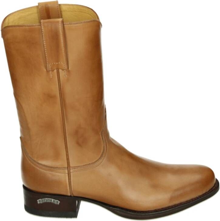 Sendra Heren leren laarzen Cognac kleur