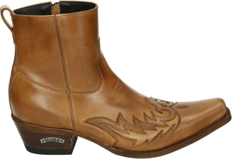Sendra Heren leren laarzen in cognac