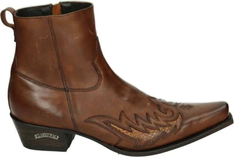 Sendra Heren leren laarzen in cognac