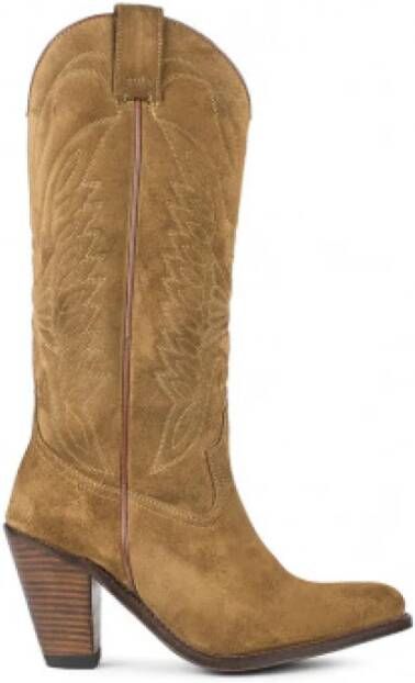 Sendra Over-knie laarzen Beige Dames