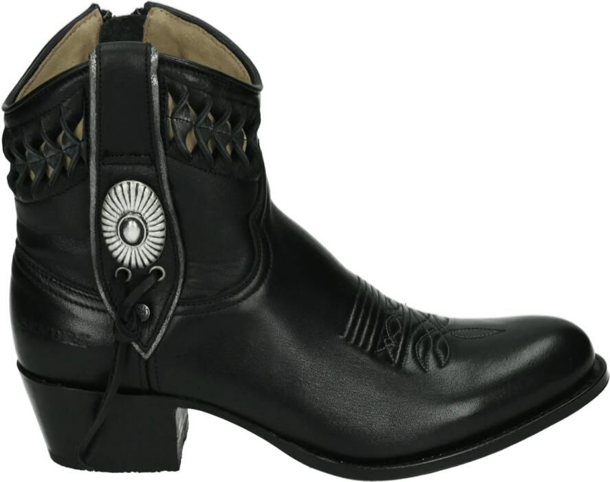 Sendra Western Zwarte Leren Laars