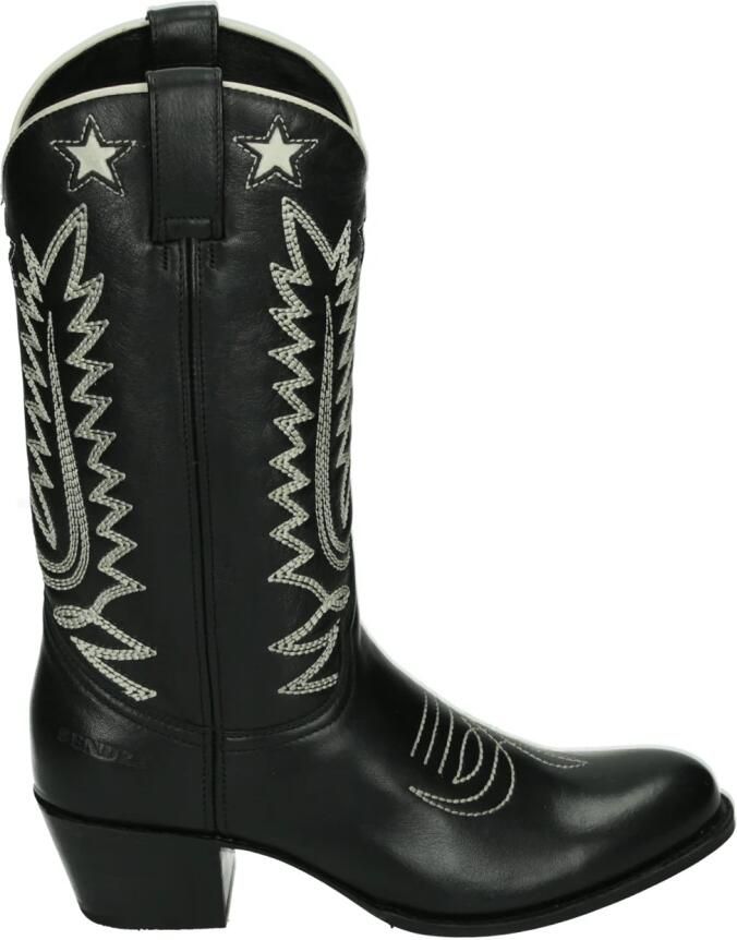 Sendra Western Leren Laars Zwart
