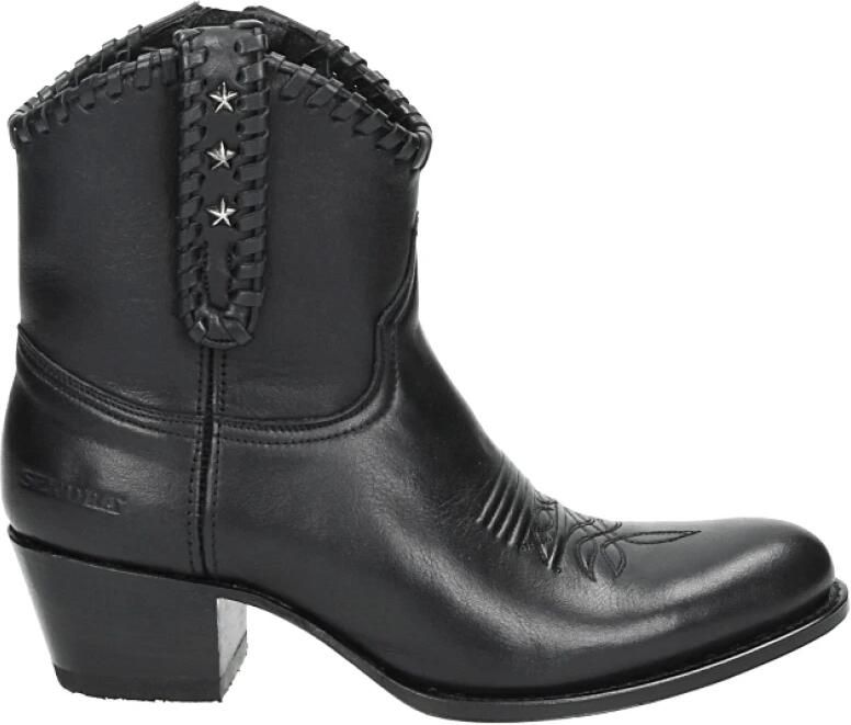 Sendra Western Zwarte Leren Laars