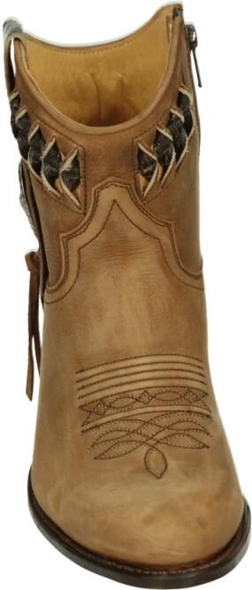 Sendra Western Dameslaars Cognac Nubuck Laars