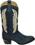 Sendra Western Blauw Nubuck Leren Laarzen - Thumbnail 1