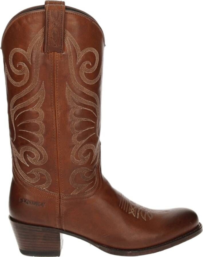 Sendra Western Leren Laars Cognac Kleur