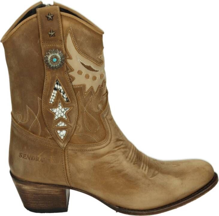 Sendra Western Leren Laars Cognac Kleur