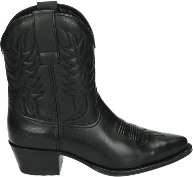 Sendra Western Leren Laars Zwart