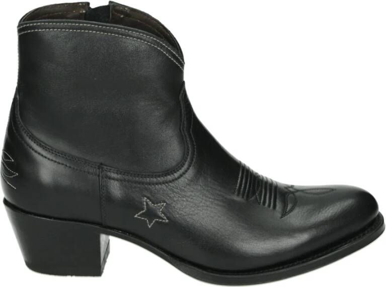 Sendra Western Leren Laars Zwart
