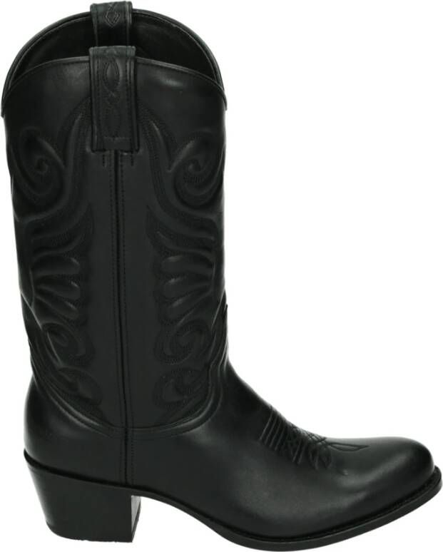 Sendra Western Zwarte Leren Laars
