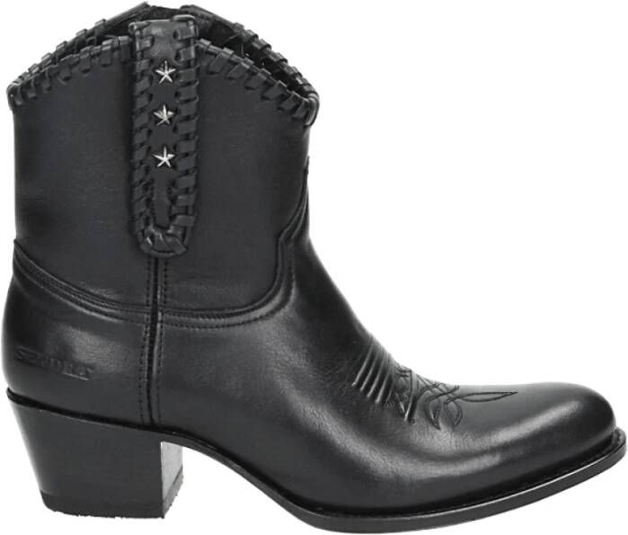 Sendra Western Zwarte Leren Laars
